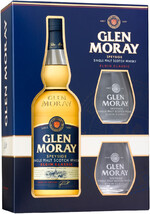 Виски шотландский «Glen Moray Elgin Classic» в подарочной упаковке с 2-мя стаканами, 0.7 л