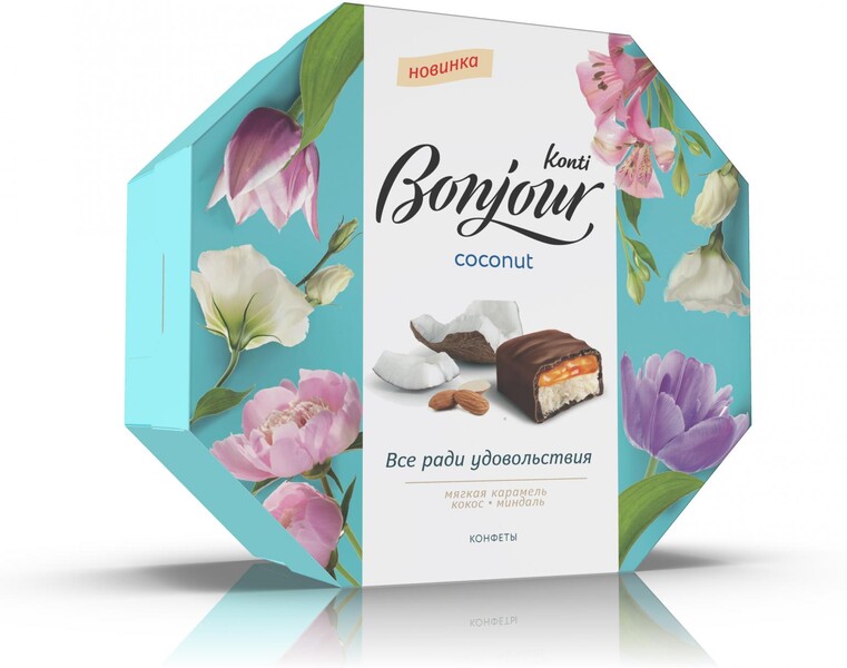 Набор конфет Konti Bonjour Coconut, 150 г