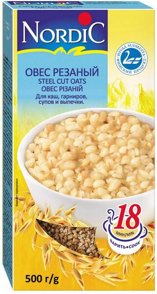 Овес резаный Nordic 500г