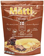 Мюсли-кранчи Matti Банан-шоколад, 250г