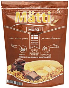 Мюсли-кранчи Matti Банан-шоколад, 250г