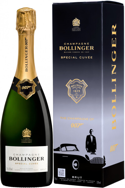 Шампанское белое брют «Bollinger Special Cuvee Brut 007» в подарочной упаковке, 0.75 л