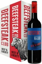Вино столовое красное полусухое «Beefsteak Club Beef & Liberty Malbec Vin De France» в подарочной упаковке, 0.75 л