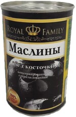 Маслины черные без косточки, Испания, Royal Family, 300 гр., жестяная банка