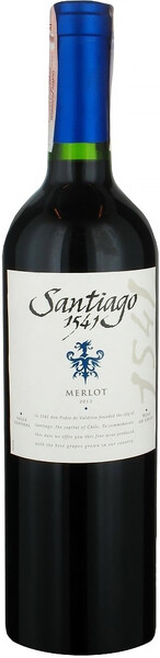 Вино красное сухое «Santiago 1541 Reserva Merlot», 0.75 л