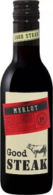 Вино красное сухое «Good Steak Merlot», 0.187 л