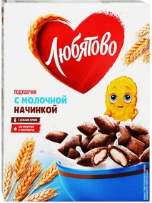 Подушечки Любятово молочные 250г