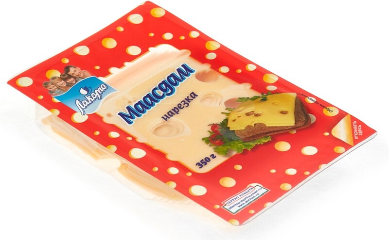 Сыр полутвердый «Лакомо» Маасдам 45% нарезка, 350 г