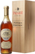 Коньяк французский «Prunier Grande Champagne 1990» в деревянной подарочной упаковке, 0.7 л