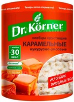 Хлебцы «Dr. Korner кукурузно-рисовые карамельные без глютена» 100 гр.