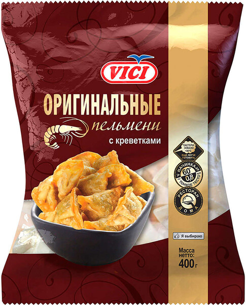 Пельмени с креветками Vici Оригинальные, 400 г