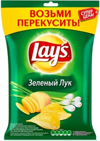 Чипсы картовельные Lay's со вкусом молодого зеленого лука, 50 г