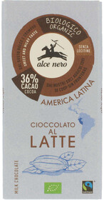 Шоколад Alce Nero молочный БИО, 100 г