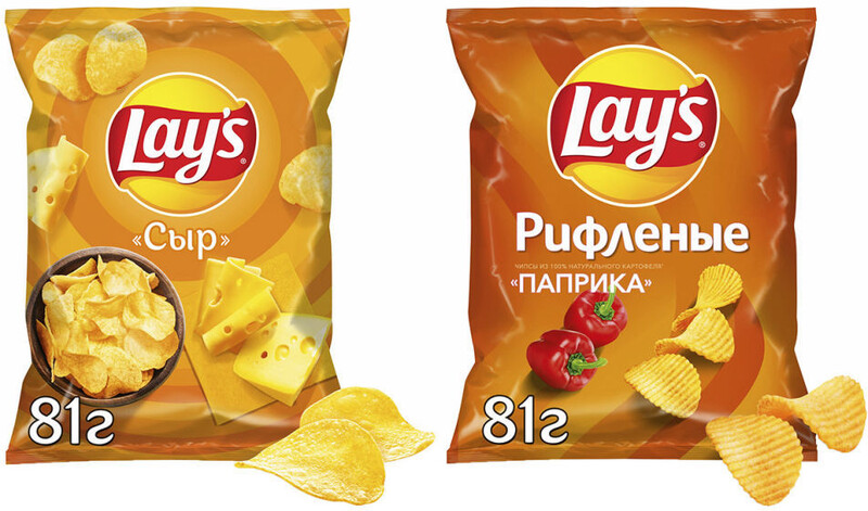 Комплект Чипсы Lays Сыр 81г + Рифленые Паприка 81г