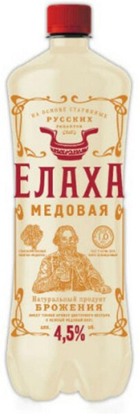 Медовуха «Елаха» медовая 4,5%, 1 л