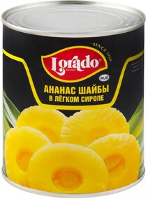 Ананас Lorado шайбы в легком сиропе 820г