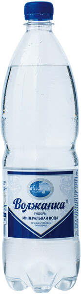 Вода минеральная ВОЛЖАНКА газированная, 1л Россия, 1 L