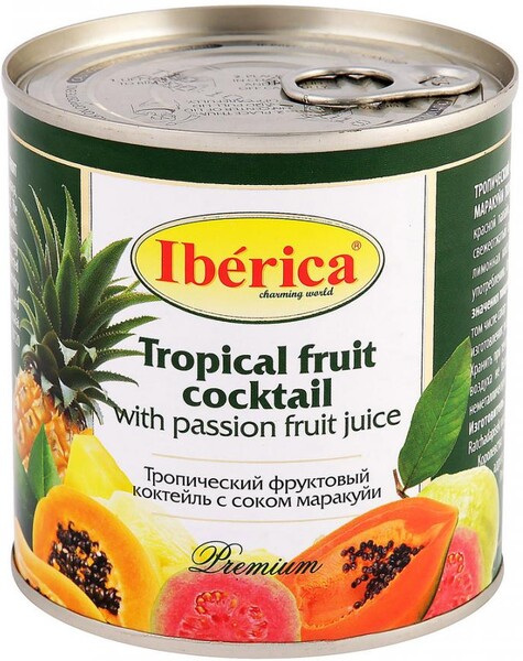 Коктейль Iberica тропический фруктовый с соком маракуйи 0,435л