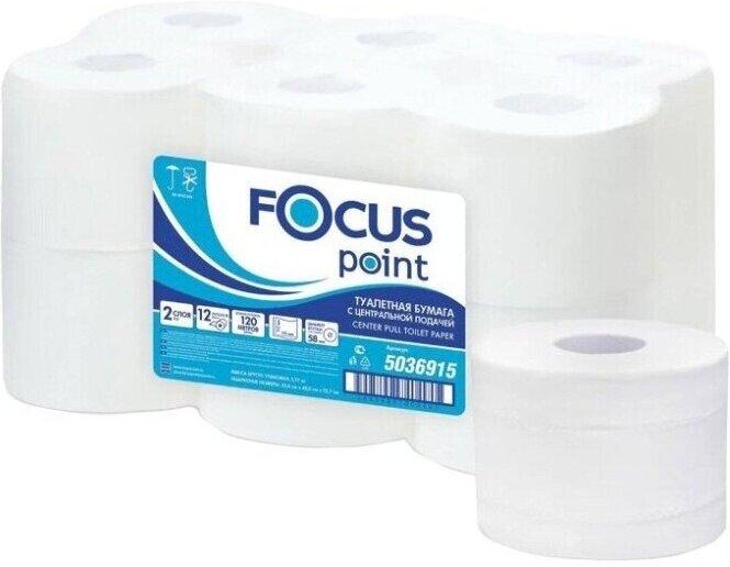 Бумага туалетная в рулонах Focus Jumbo Premium 3-слойная 12 рулонов по  120 метров (артикул производителя 5077831)