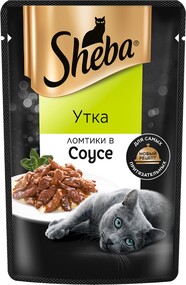 Корм для кошек Sheba Ломтики в соусе с уткой, 75 г