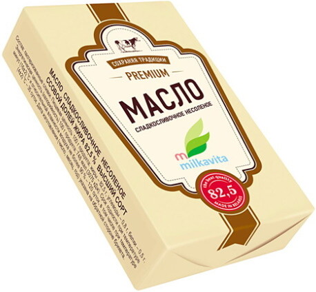 Масло сладкосливочное Милкавита 82,5%
