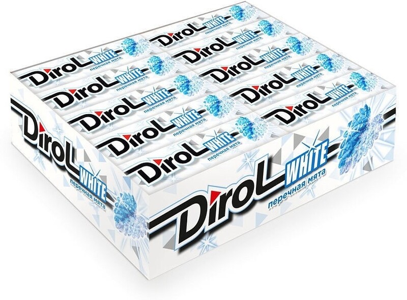 Жевательная резинка «Dirol Белая перечная мята»