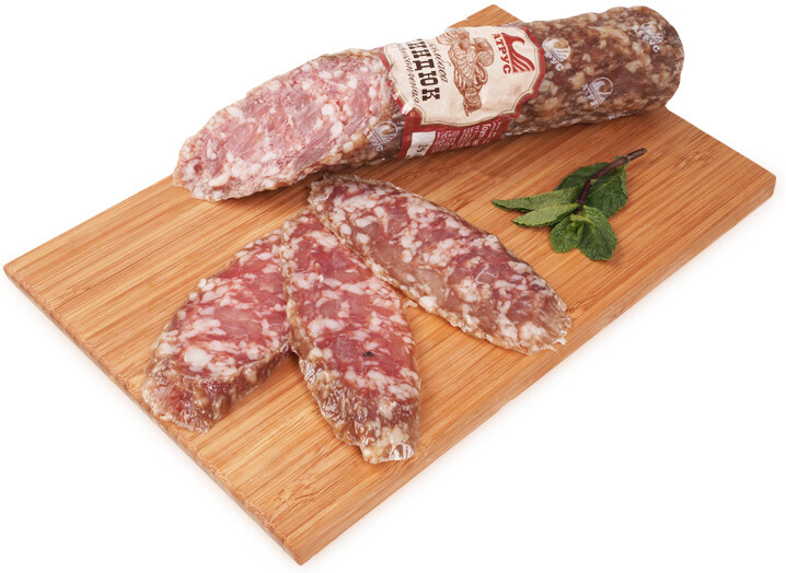 Колбаса полусухая Атрус Киндюк сыро-копченая, Россия