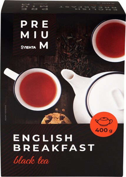 Чай черный ЛЕНТА PREMIUM Английский завтрак, 400г Россия, 400 г