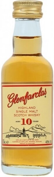 Виски Glenfarclas 10 Years Old Single Malt Scotch Whisky 0.05л