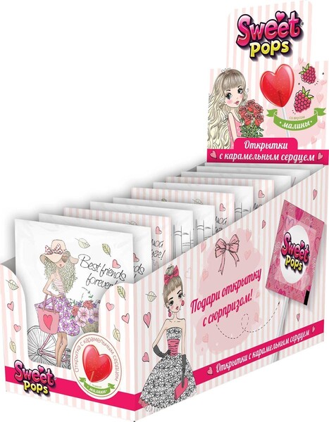 Карамель Сладкая сказка Sweet pops на палочке, 10г