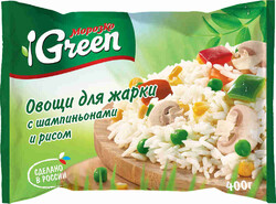 Овощи д/жарки Морозко Green с рисом и шампиньонами 400г