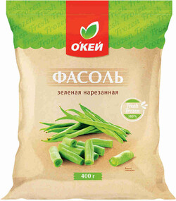 Фасоль стручковая ОКЕЙ резаная 400г