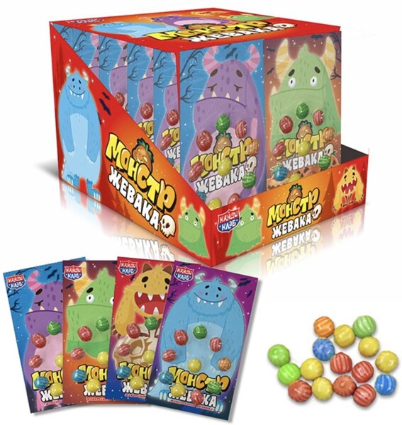 Жевательная резинка Монстр Жевака, 11 гр., флоу-пак