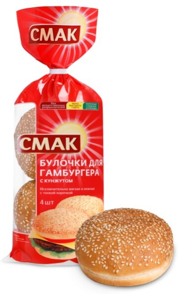 Булочки СМАК Для гамбургера, 240г