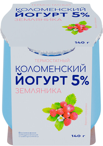 Йогурт Коломенский Земляника 5% 140г