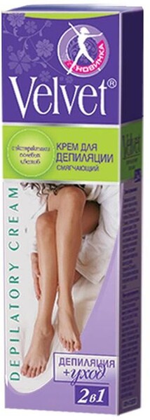 Крем для депиляции Velvet 2 в 1 Смягчающий 100 мл., картон