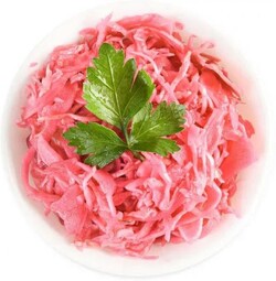 Салат «Белоручка» квашеный со свеклой и чесноком шинкованный, 1 кг