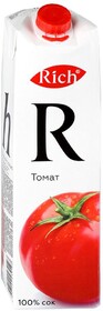 Сок Rich томатный с солью 100% 1л