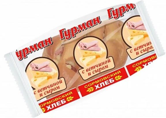 Изделие хлебобулочное «Сормовский хлеб» Гурман с ветчиной и сыром, 100 г
