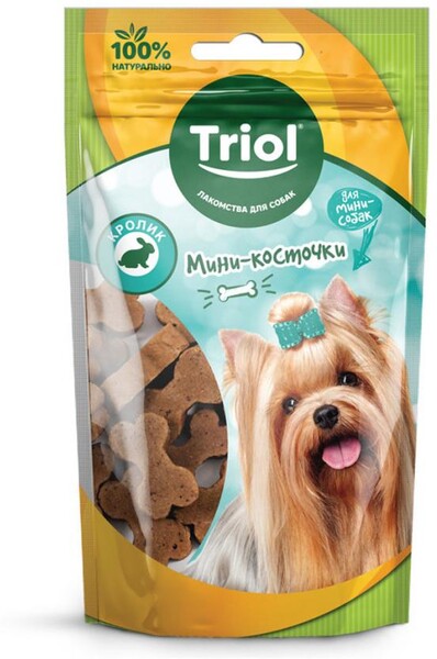 Лакомство для собак Triol Мини-косточки из Кролика 50г