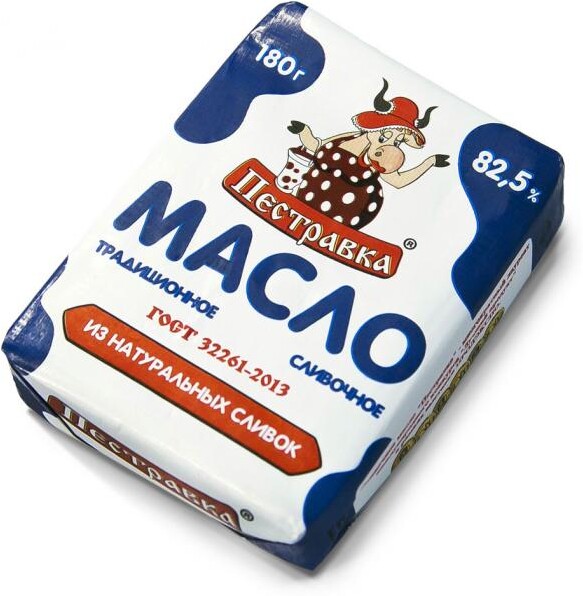 Масло сливочное «Пестравка» Традиционное 82,5%, 180 г
