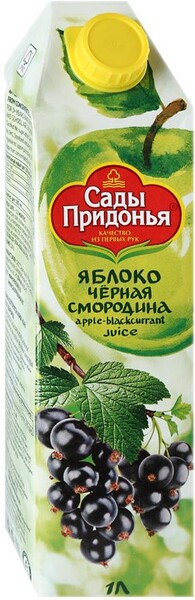 Сок Сады Придонья из яблок и чёрной смородины 1л