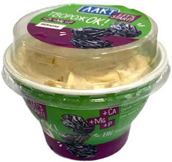 Масса творожная «Лакт» ТворожОК! с изюмом 4%, 180 г