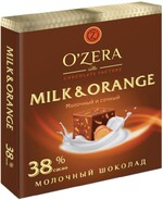Молочный шоколад с апельсином O'Zera Milk & Orange, 90 гр.