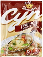Суп Приправыч быстрого приготовления Грибной с вермишелью, 60 гр., сашет