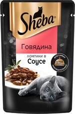 Корм влажный Sheba для кошек, ломтики в соусе, говядина, 75 г