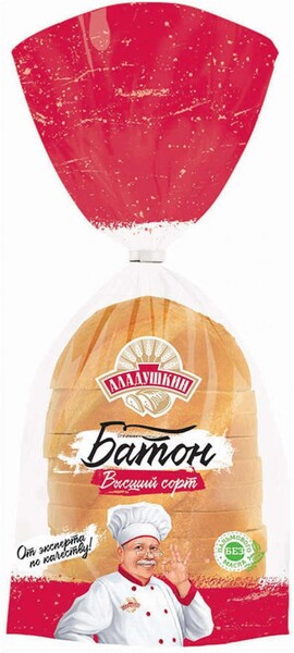 Батон Аладушкин Нарезной в нарезке 200г