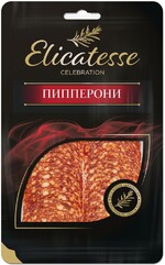 Колбаса сырокопченая Elicatesse Пипперони нарезка, 100 г