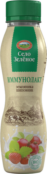 Иммунолакт «Село Зеленое» земляника-шиповник 2,5%, 290 мл