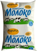 Молоко АгриКо 850мл 2,5% пленка